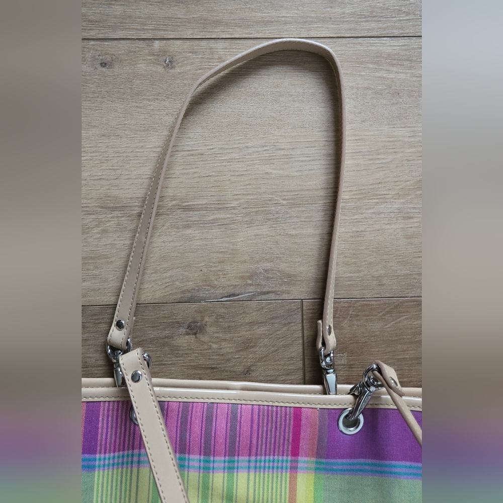 Lauren Ralph Lauren Multicolor Plaid Shoulder Bag - Picture 10 of 12